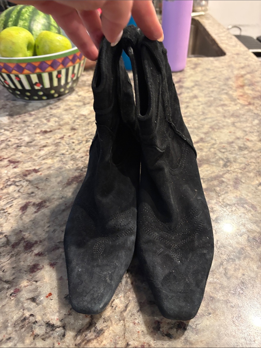 Sam Edelman Black Suede Ankle Booties